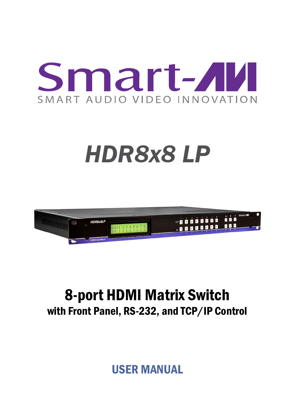 Smart Avi HDR 8X8 LP User Manual | 16 pages