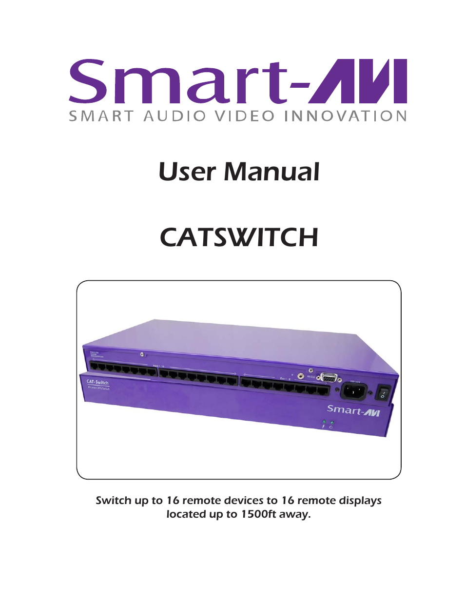 Smart Avi CATSwitch User Manual | 27 pages