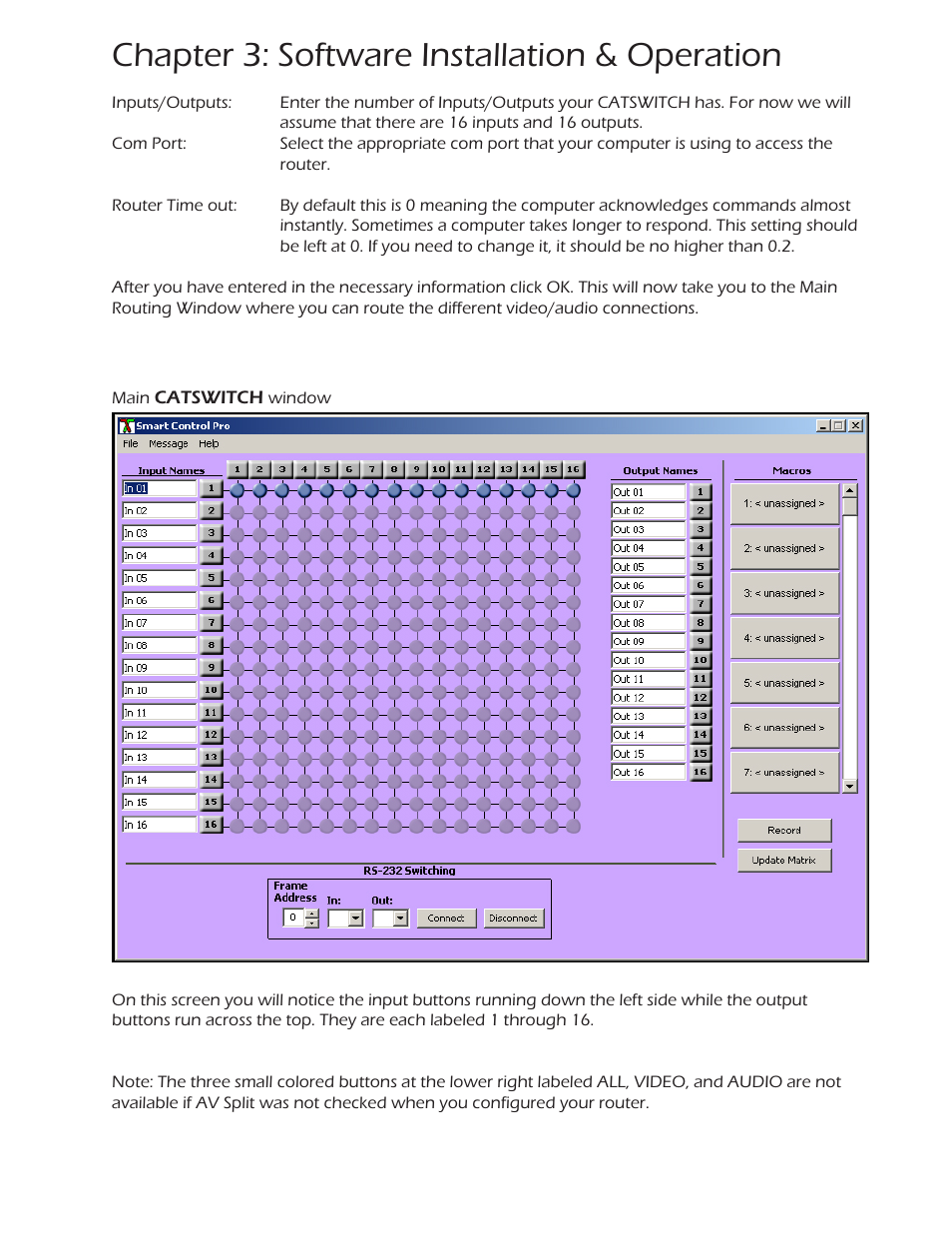 Chapter 3: software installation & operation | Smart Avi CATSwitch User Manual | Page 16 / 27