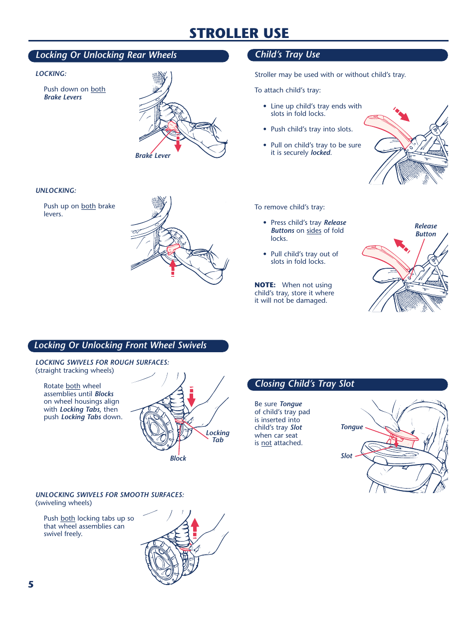 Stroller use | Century Sedona LifeStyle Series User Manual | Page 6 / 16