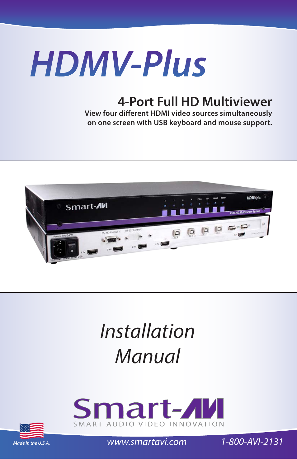 Smart Avi HDMVplus Multiviewer User Manual | 16 pages