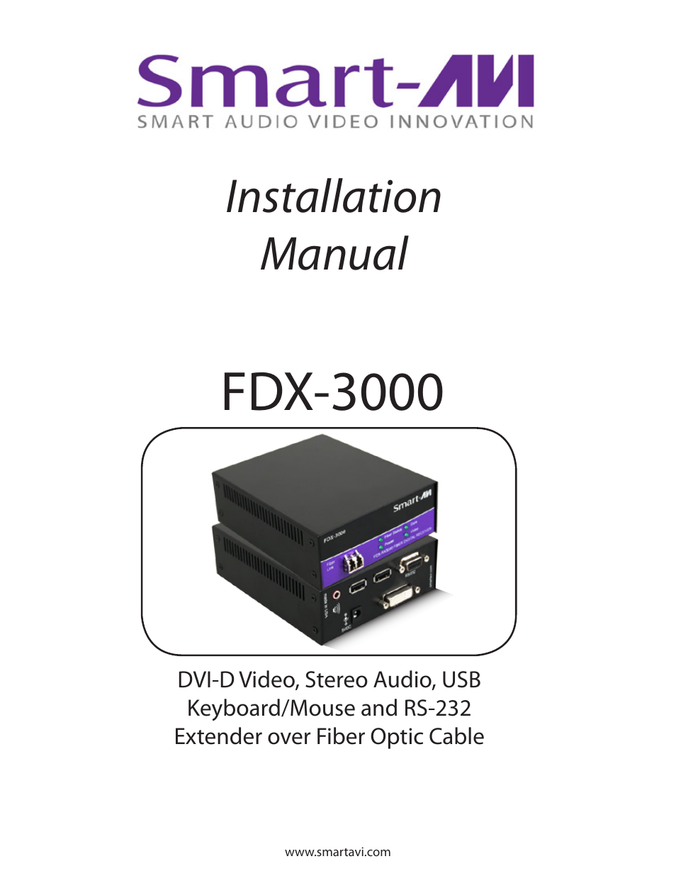 Smart Avi FDX-3000 User Manual | 8 pages