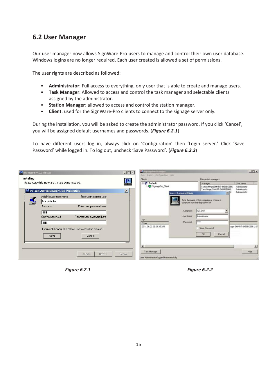 2 user manager | Smart Avi SignWare-Pro User Manual | Page 15 / 43
