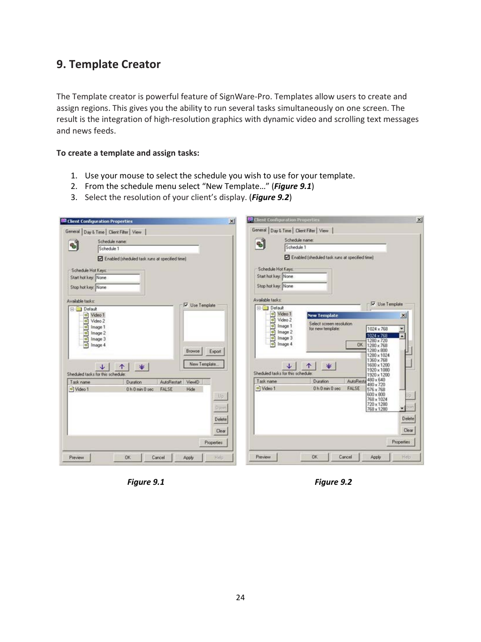 Template creator | Smart Avi SignWare-Pro User Manual | Page 24 / 43