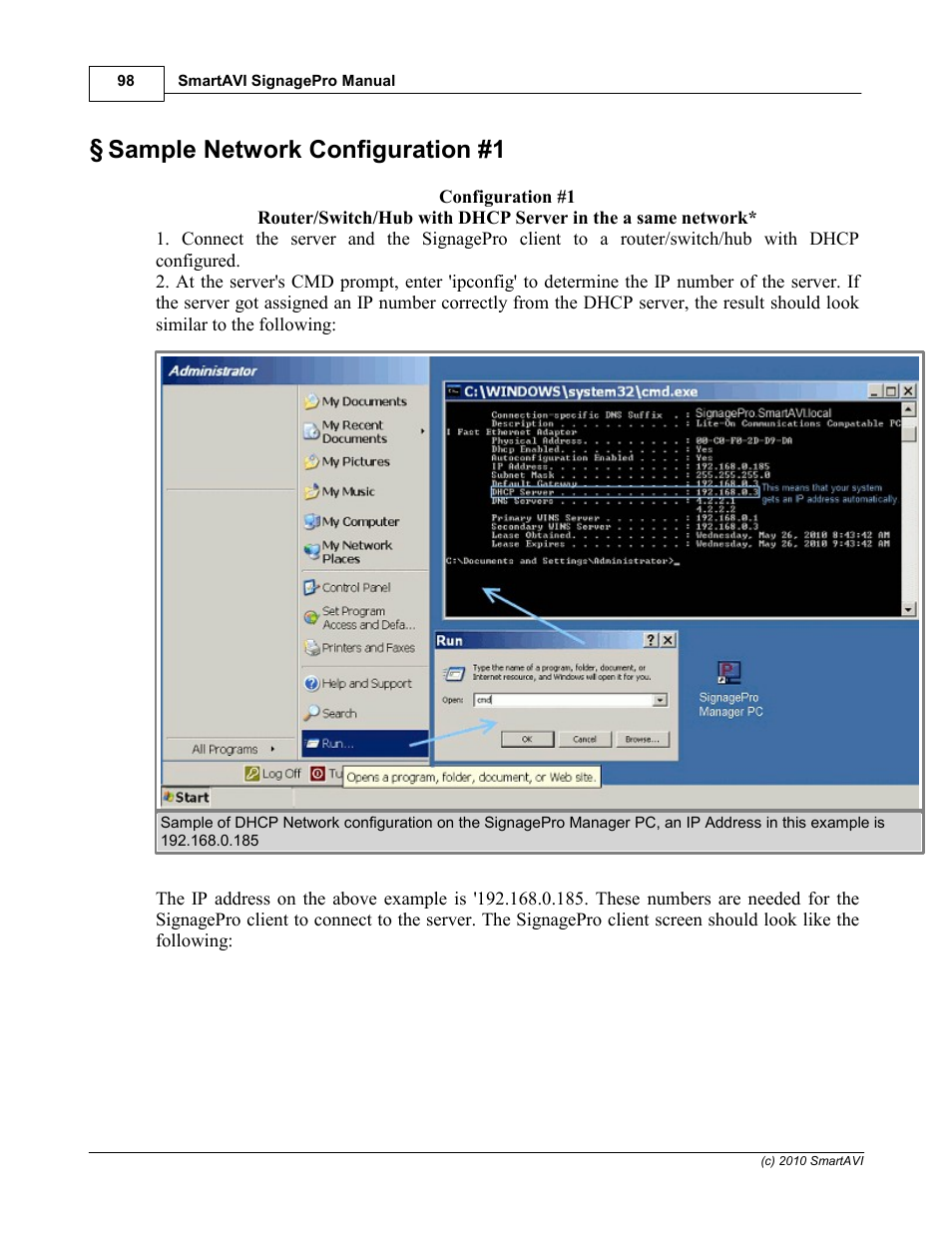 Sample network configuration #1 | Smart Avi SignagePro User Manual | Page 102 / 108