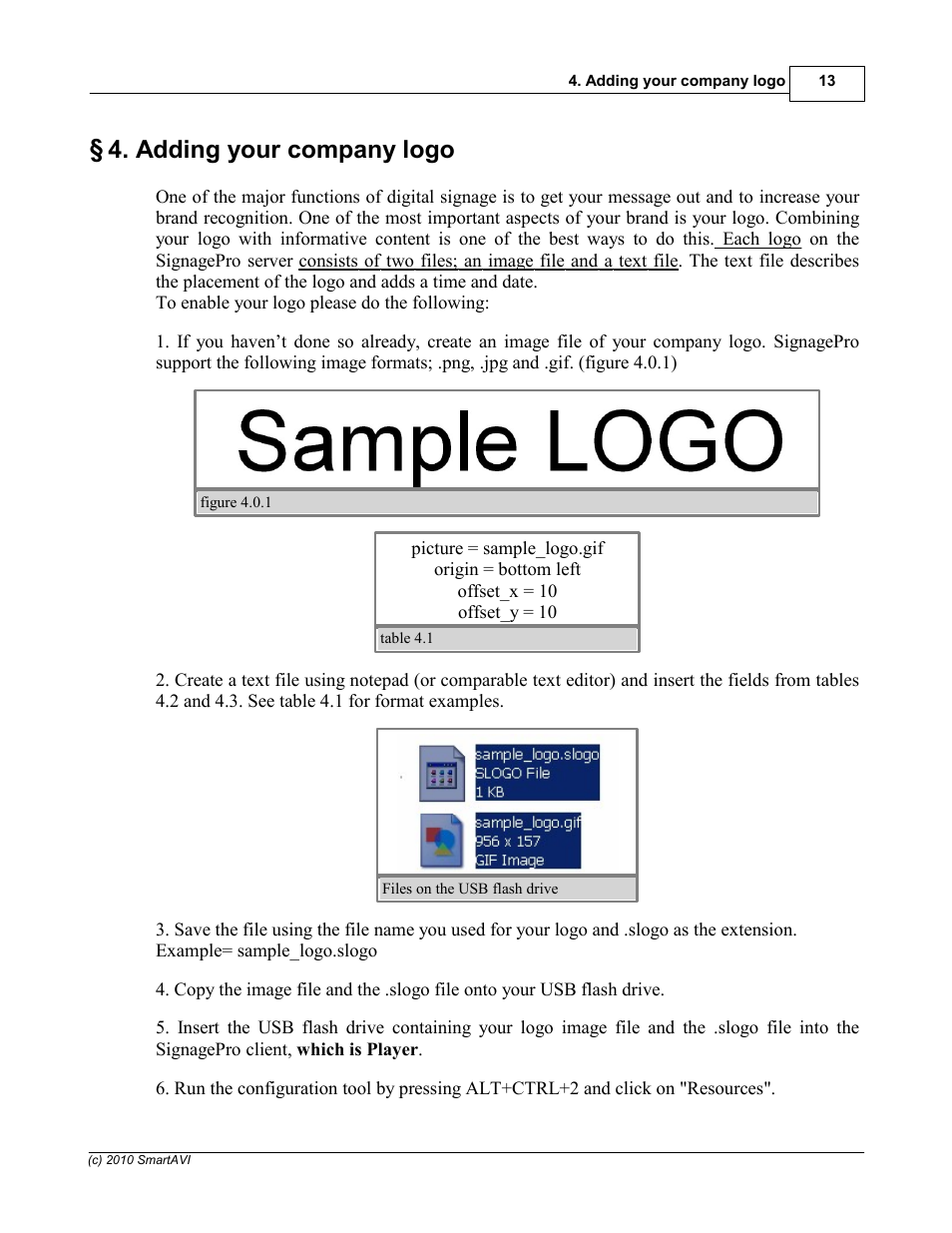Adding your company logo | Smart Avi SignagePro User Manual | Page 17 / 108