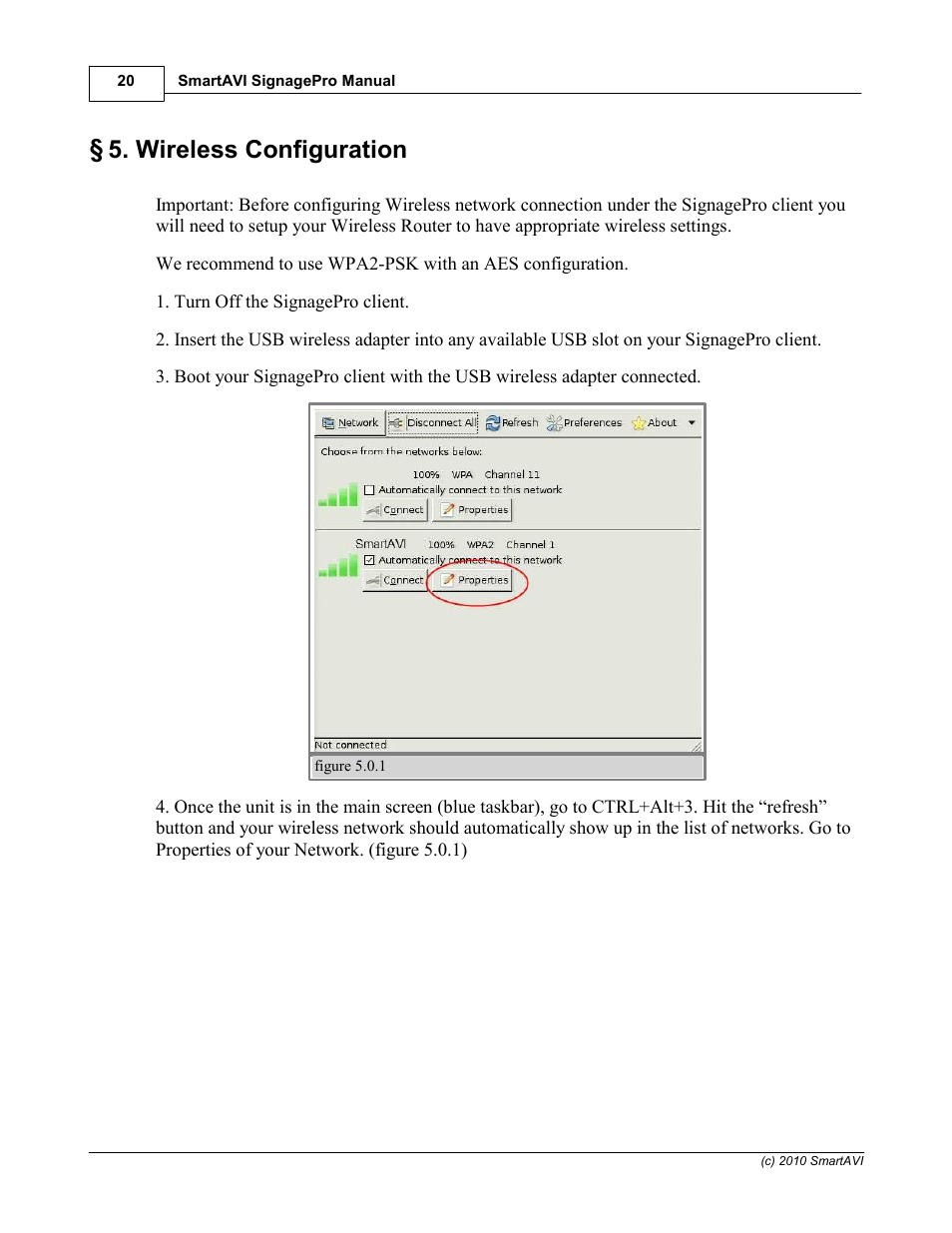 Wireless configuration | Smart Avi SignagePro User Manual | Page 24 / 108