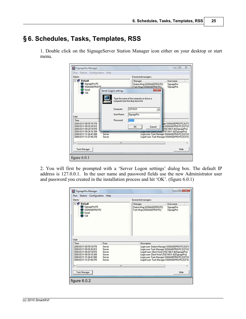 Schedules, tasks, templates, rss | Smart Avi SignagePro User Manual | Page 29 / 108