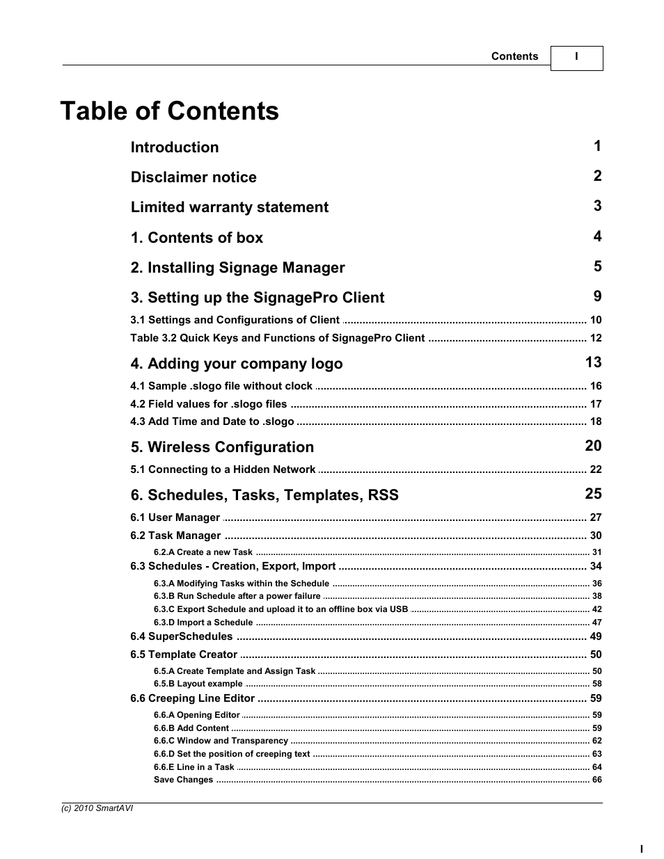 Smart Avi SignagePro User Manual | Page 3 / 108