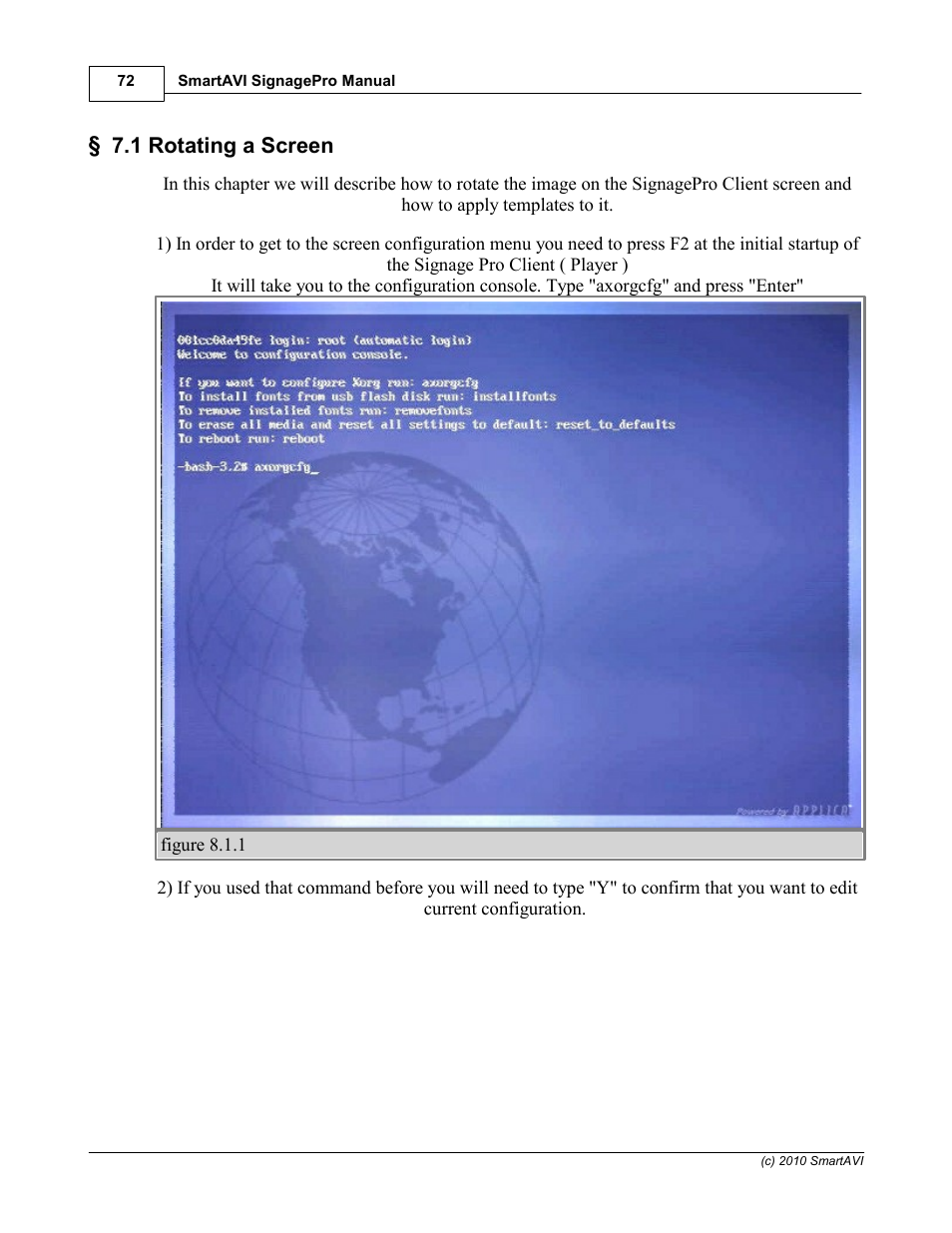 1 rotating a screen | Smart Avi SignagePro User Manual | Page 76 / 108
