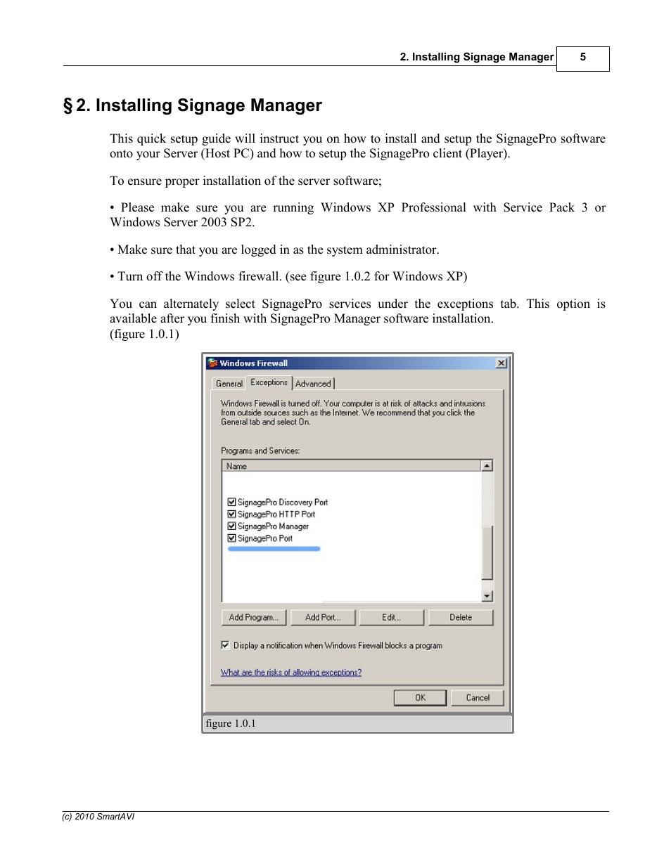 Installing signage manager | Smart Avi SignagePro User Manual | Page 9 / 108