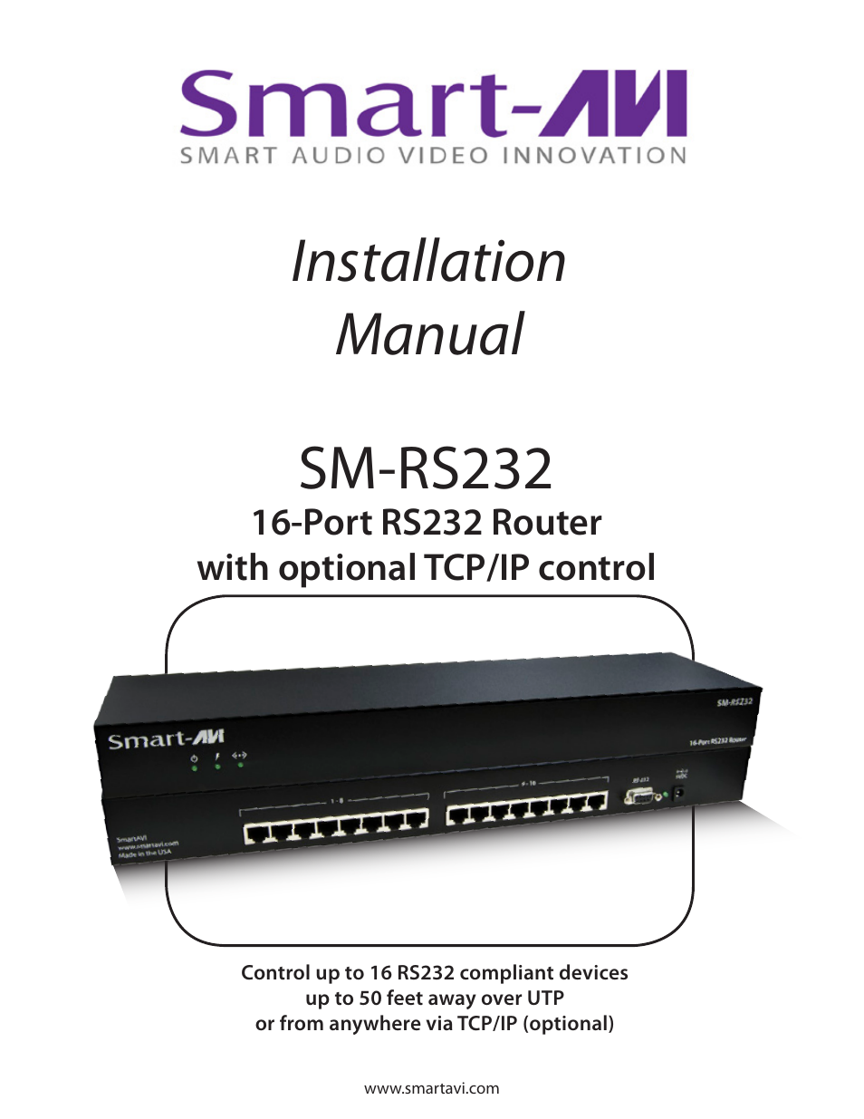 Smart Avi SM-RS232 User Manual | 16 pages