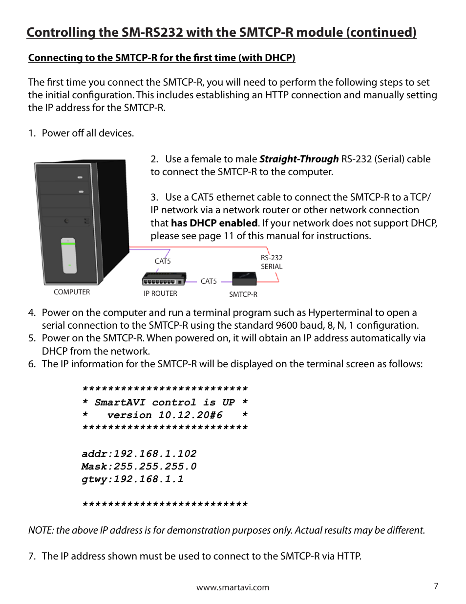 Smart Avi SM-RS232 User Manual | Page 7 / 16