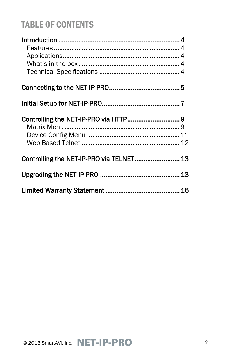 Smart Avi Net-IP-Pro User Manual | Page 3 / 16