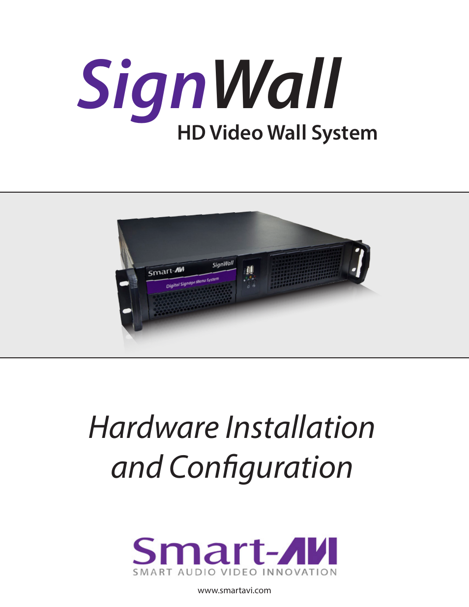 Smart Avi SignWall User Manual | 16 pages