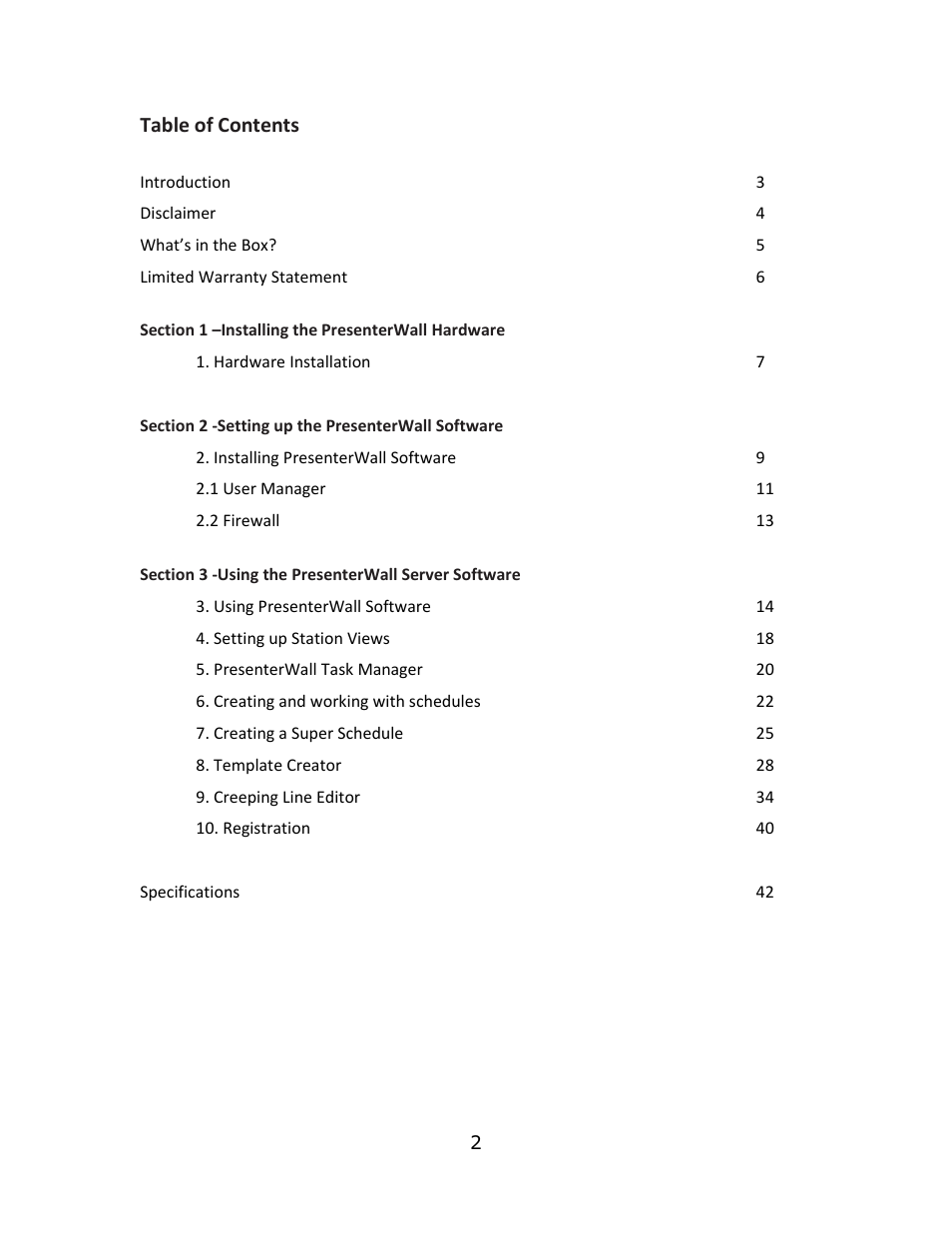 Smart Avi PresenterWall User Manual | Page 2 / 48