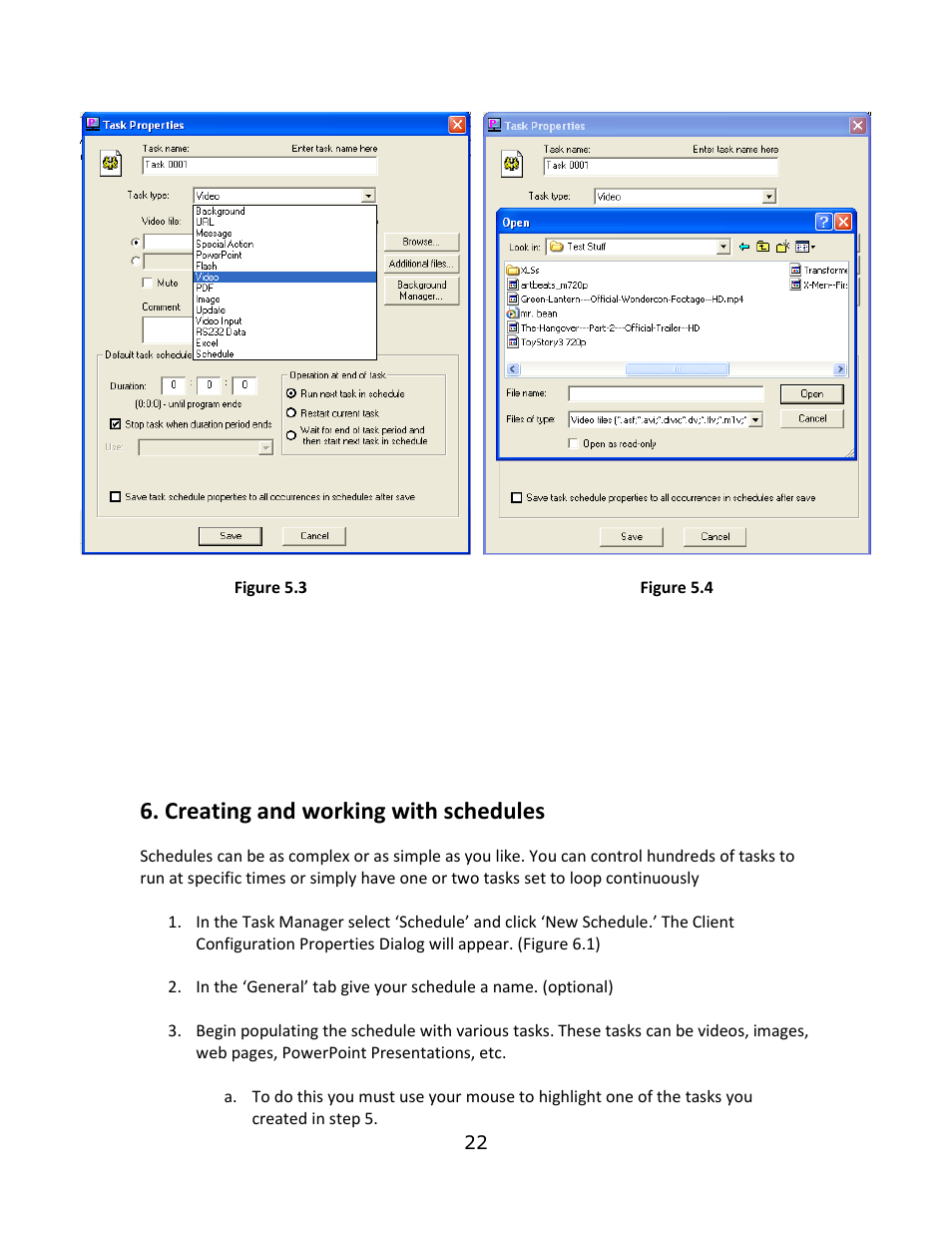 Creating and working with schedules | Smart Avi PresenterWall User Manual | Page 22 / 48