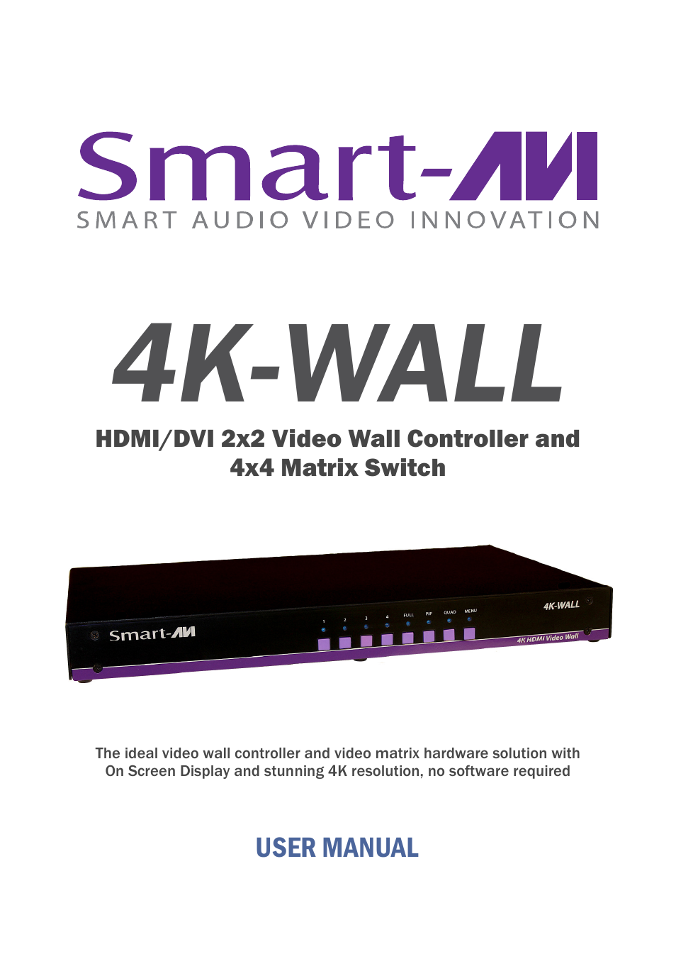 Smart Avi 4K-Wall User Manual | 16 pages