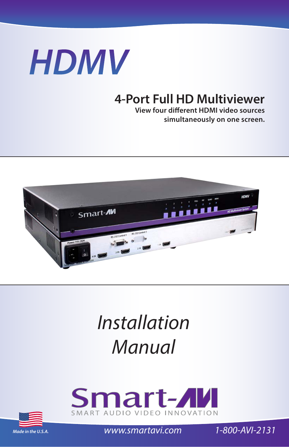 Smart Avi HDMV Multiviewer User Manual | 16 pages