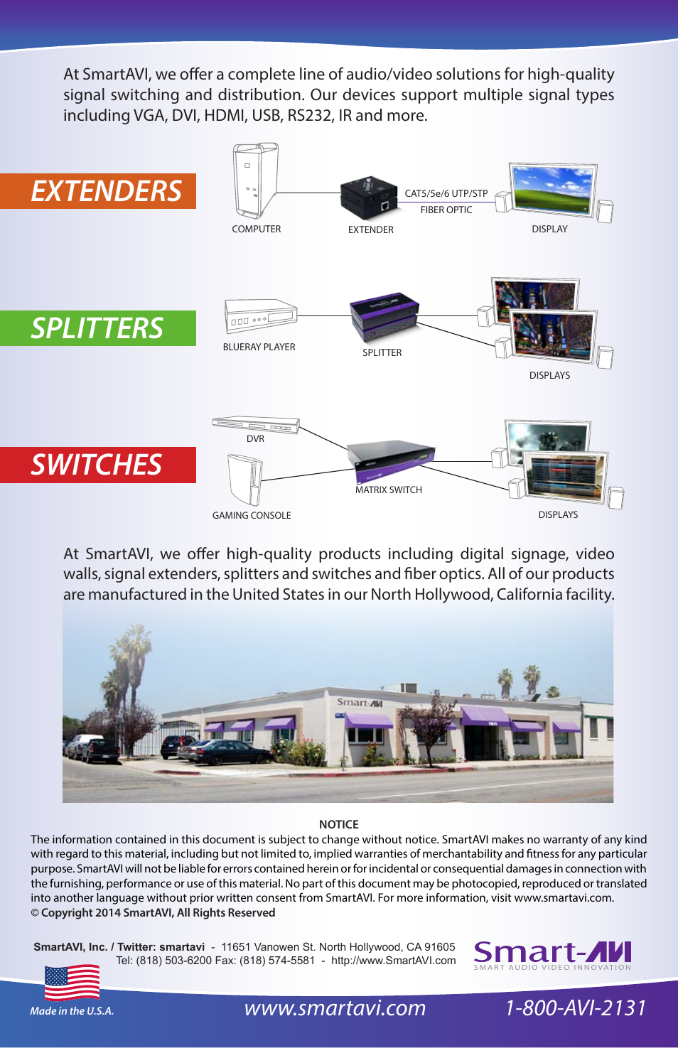 Extenders splitters switches | Smart Avi HDMV Multiviewer User Manual | Page 16 / 16