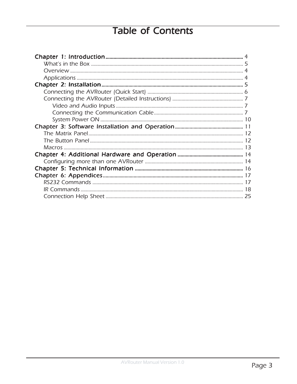 Smart Avi AVRouter User Manual | Page 3 / 26