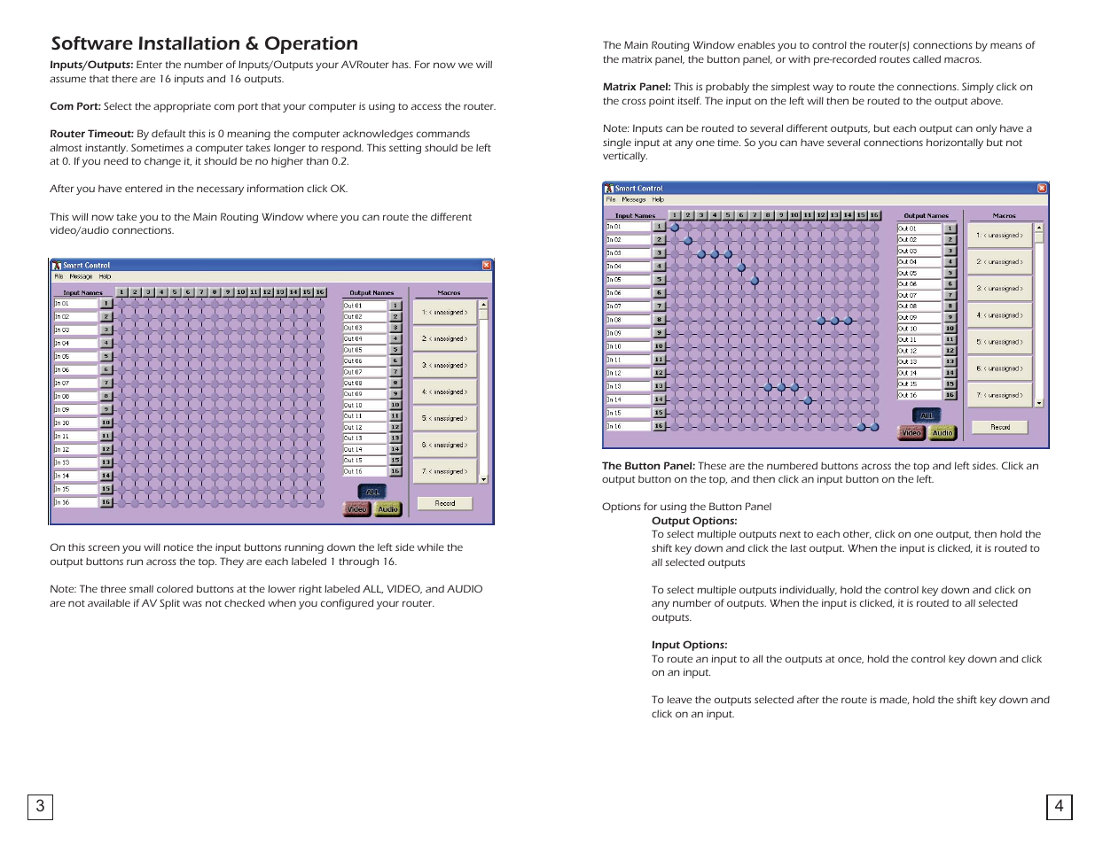 Software installation & operation | Smart Avi AVRouter 8X8 User Manual | Page 4 / 4