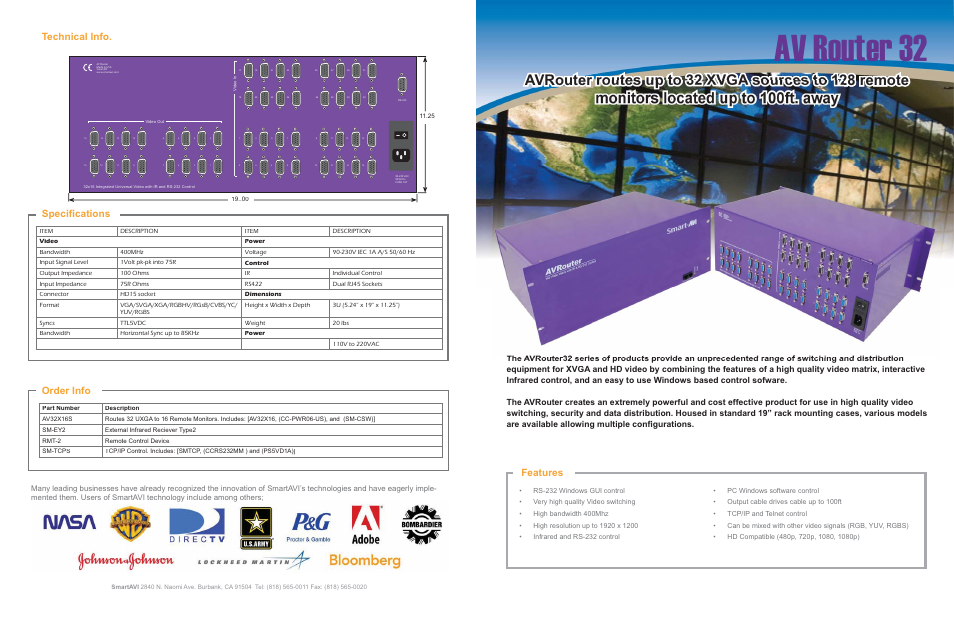 Smart Avi AVRouter32 User Manual | 2 pages