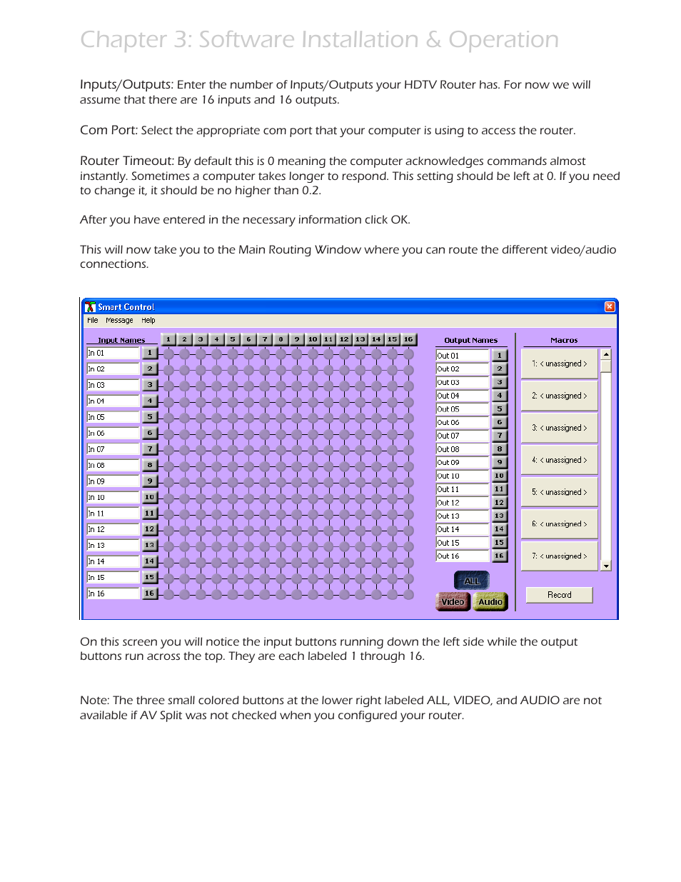 Chapter 3: software installation & operation | Smart Avi HDTV Router User Manual | Page 11 / 23