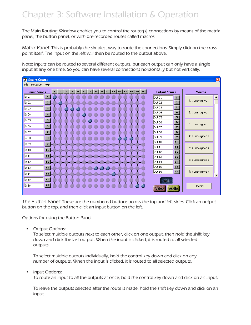 Chapter 3: software installation & operation | Smart Avi HDTV Router User Manual | Page 12 / 23