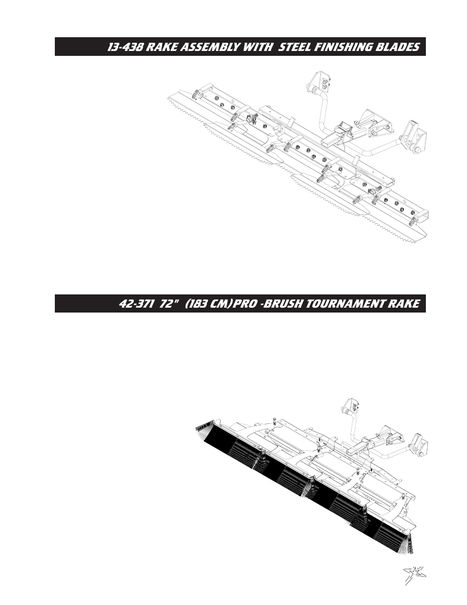 438 rake assembly with steel finishing blades | Smithco Diesel Super Rake 17-001 Maintenance Manual User Manual | Page 25 / 33