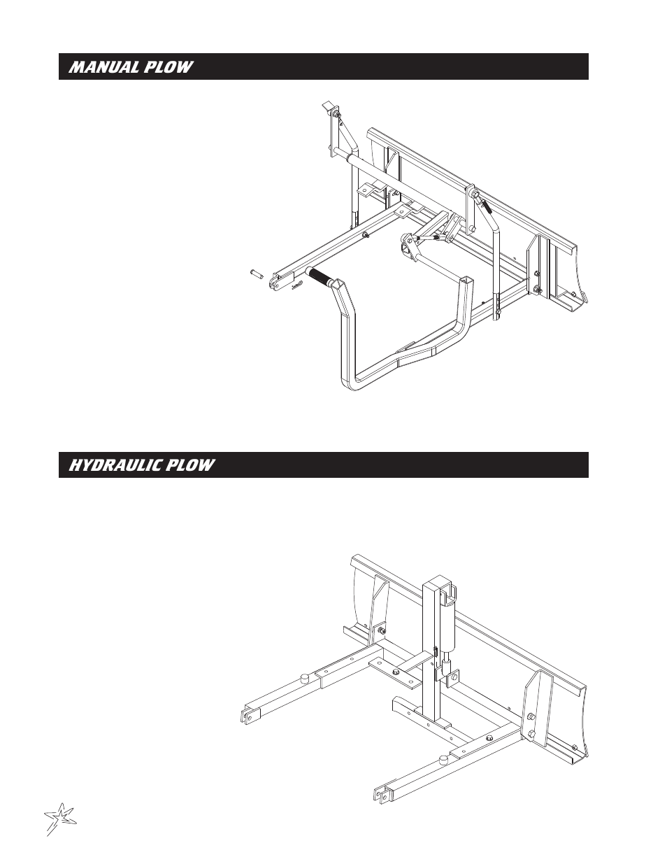 Manual plow, Hydraulic plow | Smithco Diesel Super Rake 17-001 Maintenance Manual User Manual | Page 28 / 33