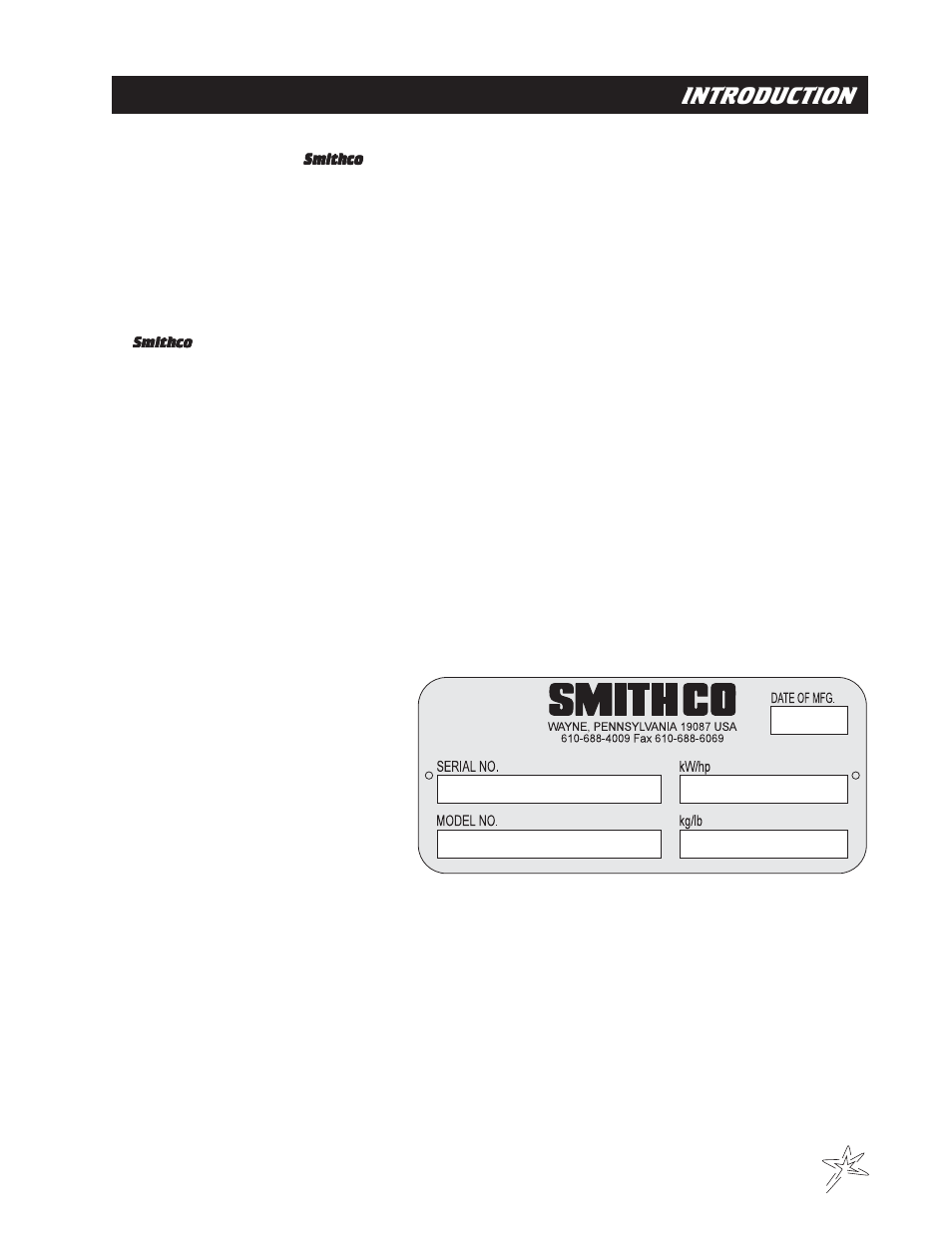 Introduction | Smithco Diesel Super Rake 17-001 Maintenance Manual User Manual | Page 3 / 33