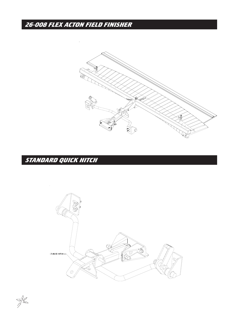 008 flex acton field finisher, Standard quick hitch | Smithco Diesel Super Rake 17-001 Maintenance Manual User Manual | Page 30 / 33