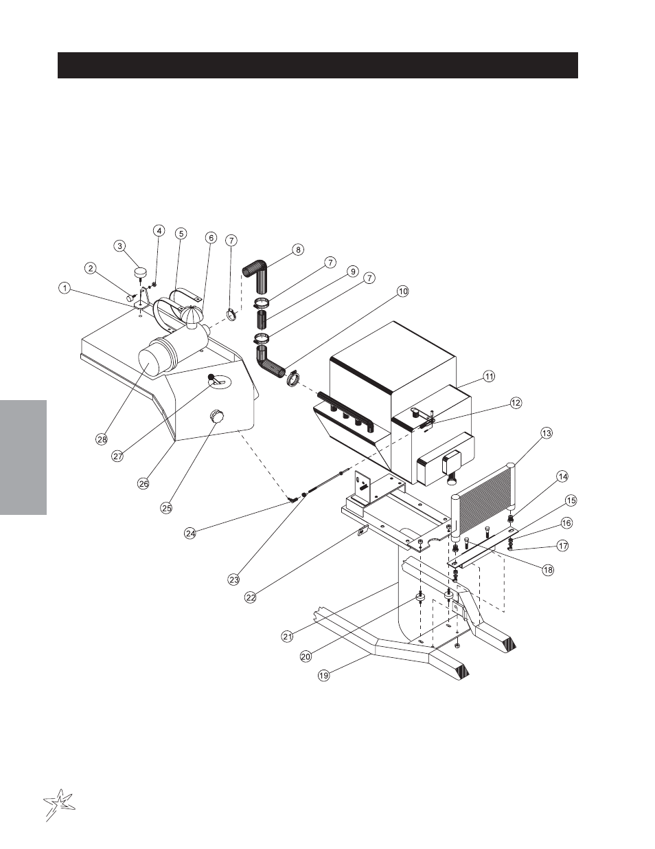 Right fender and engine drawing | Smithco Diesel Super Rake 17-001-B (sn 2564 – 2620) Parts & Service Manual User Manual | Page 24 / 108