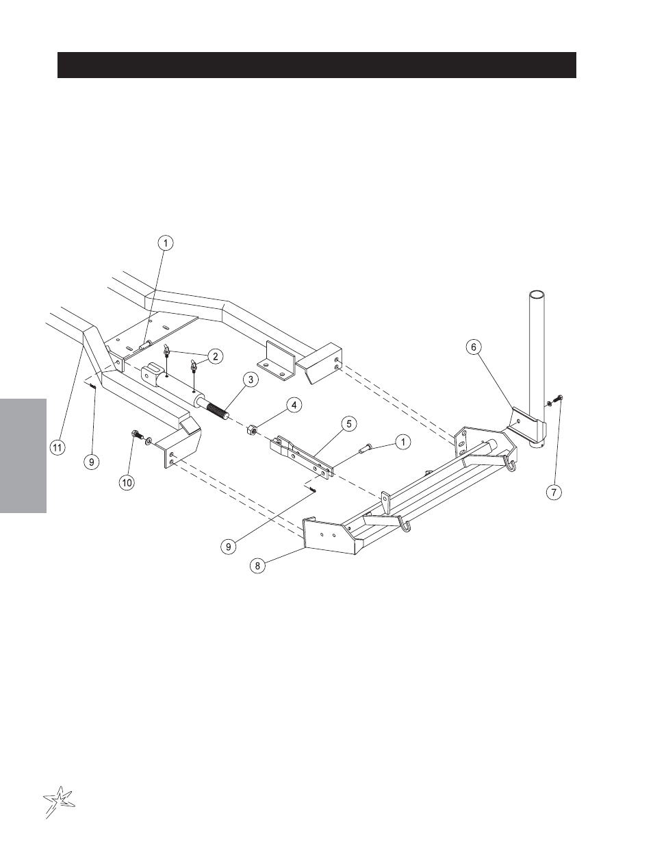 Rear rake lift drawing | Smithco Diesel Super Rake 17-001-B (sn 2564 – 2620) Parts & Service Manual User Manual | Page 38 / 108