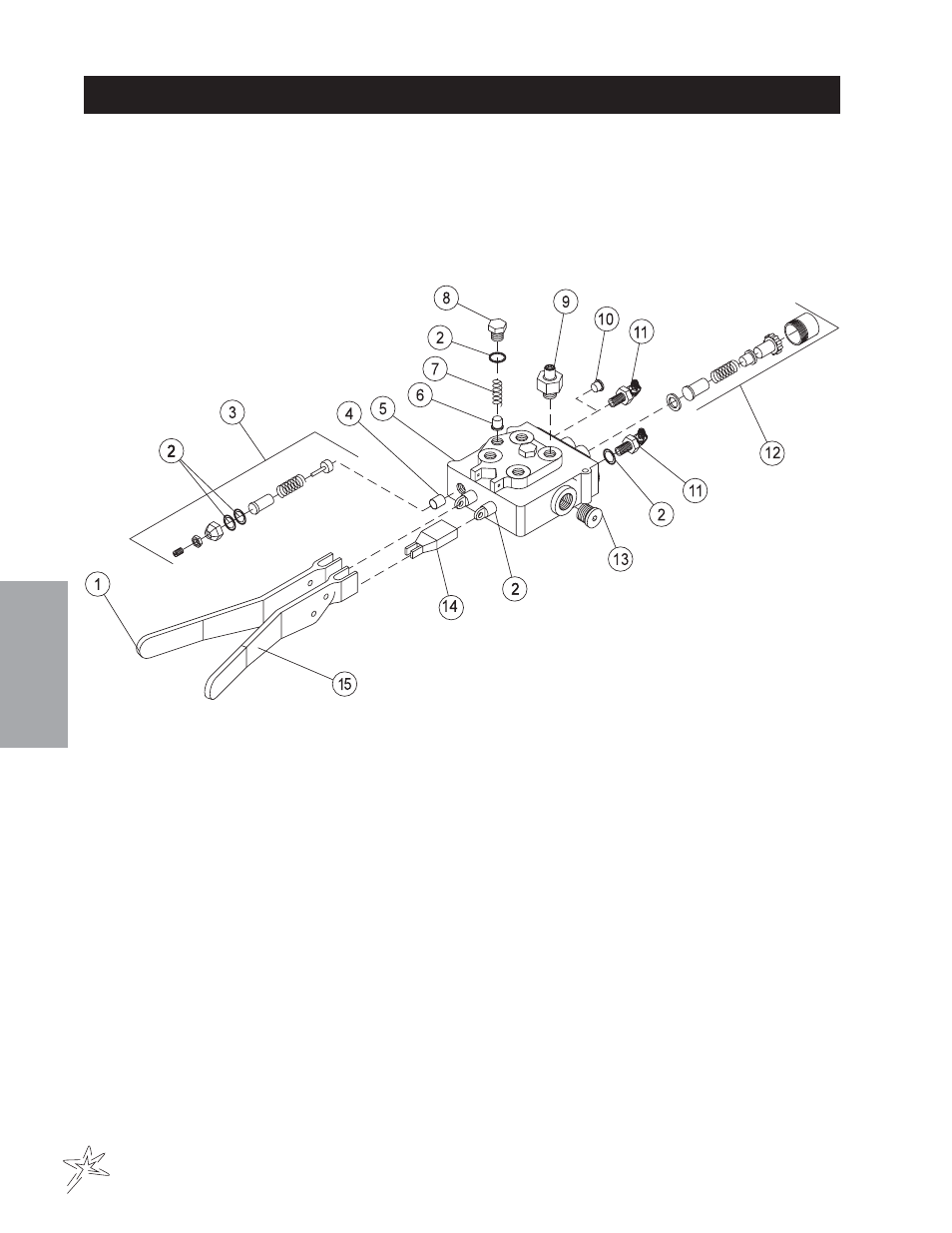 Bank hydraulic valve drawing | Smithco Diesel Super Rake 17-001-B (sn 2564 – 2620) Parts & Service Manual User Manual | Page 42 / 108