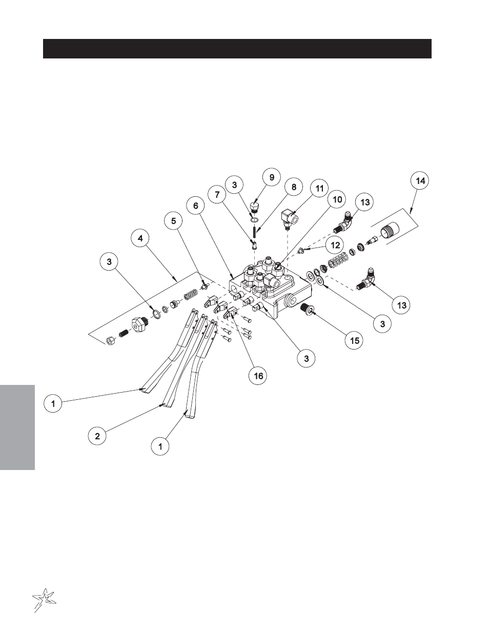 355 3-bank hydraulic valve drawing | Smithco Diesel Super Rake 17-001-B (sn 2564 – 2620) Parts & Service Manual User Manual | Page 56 / 108