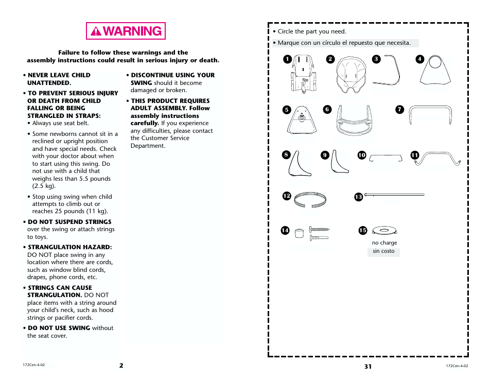 Century Model 1470 User Manual | Page 2 / 32