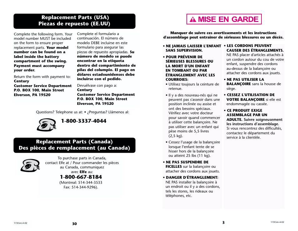 Century Model 1470 User Manual | Page 30 / 32