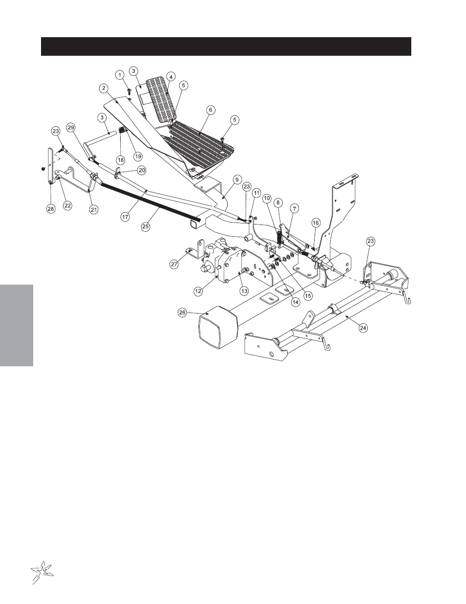Accelerator linkage drawing | Smithco Diesel Super Rake 17-001-D (sn 2702 – 2721) Parts & Service Manual User Manual | Page 24 / 110