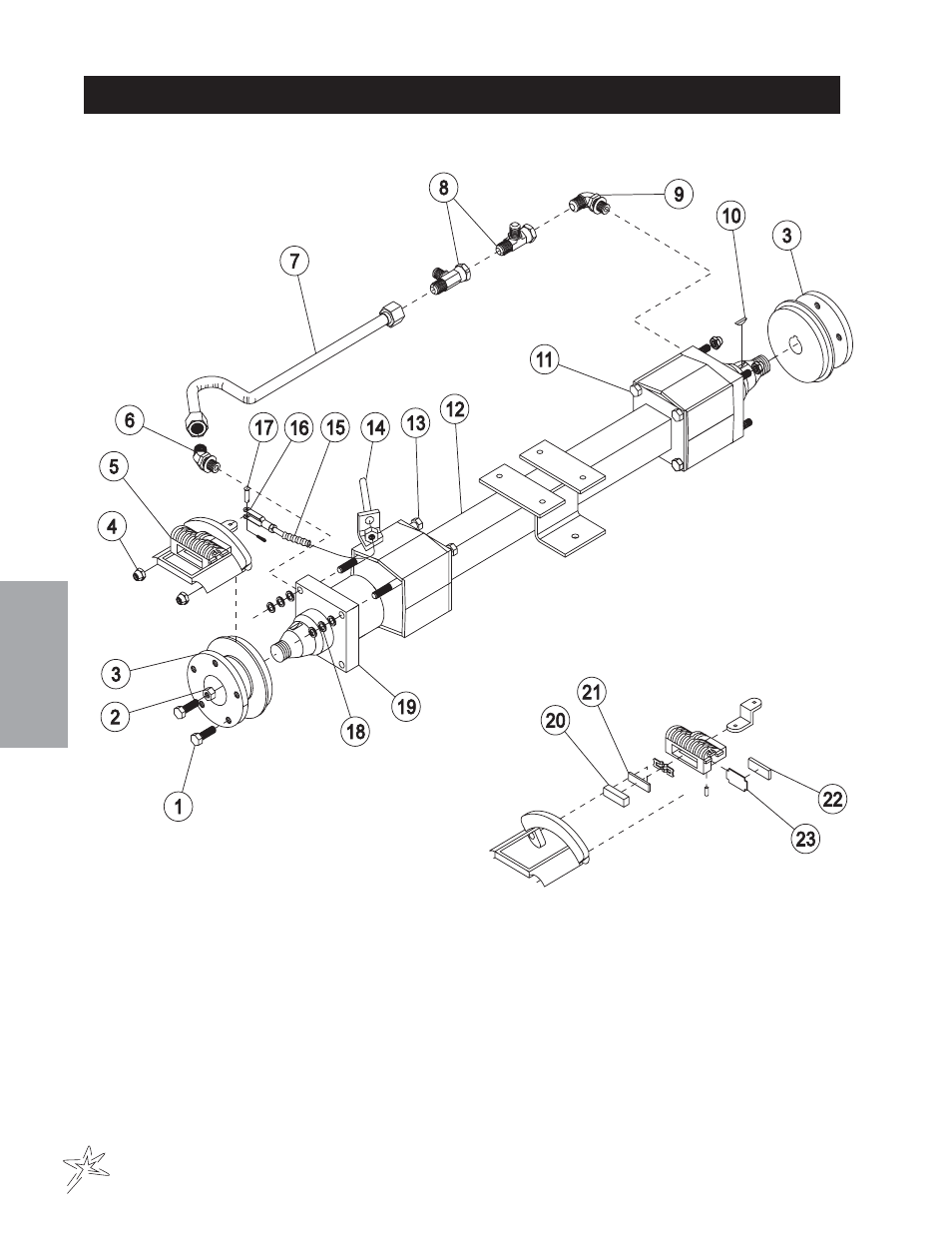 Rear axle drawing | Smithco Diesel Super Rake 17-001-D (sn 2702 – 2721) Parts & Service Manual User Manual | Page 36 / 110