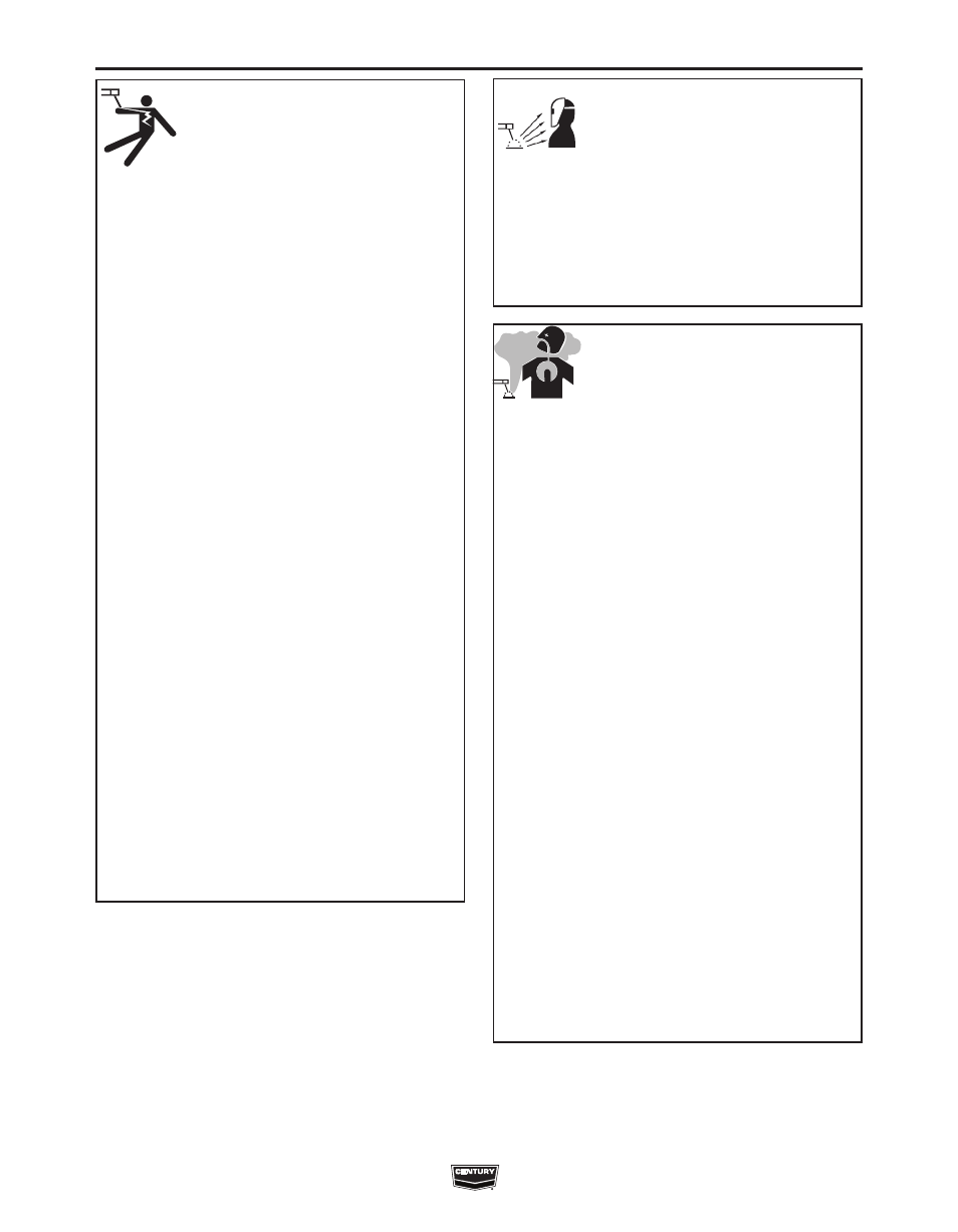 Safety, Arc rays can burn, Electric shock can kill | Fumes and gases can be dangerous | Century INVERTER ARC IM10008 User Manual | Page 3 / 28