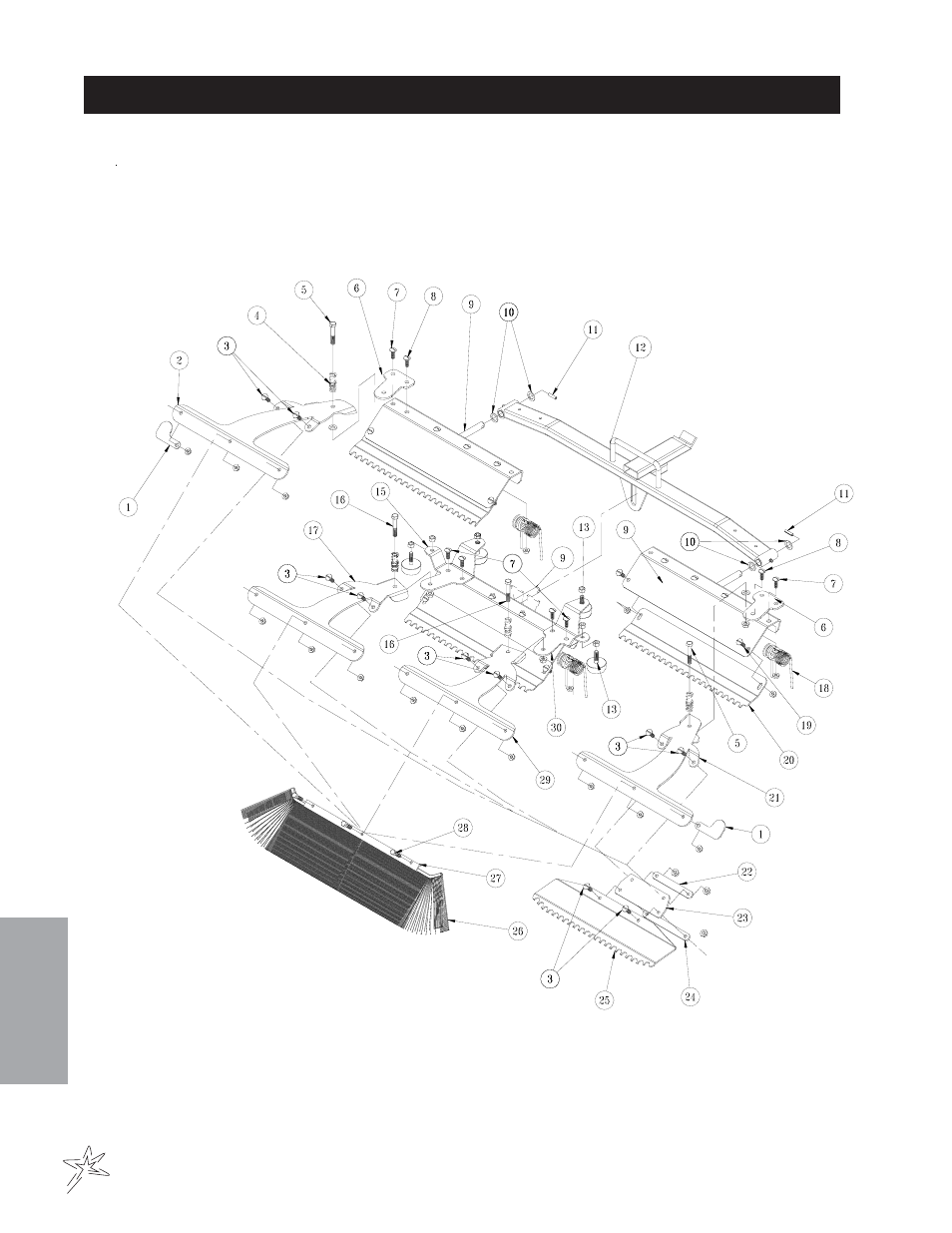 Tournament rake drawing | Smithco Sand Star I 45-001 Parts & Service Manual User Manual | Page 103 / 160