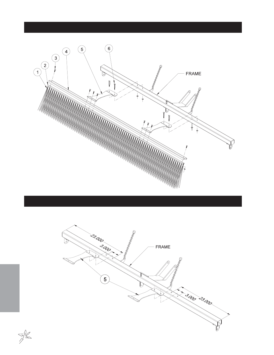 043 finishing brush kit drawing hole location | Smithco Sand Star I 45-001 Parts & Service Manual User Manual | Page 133 / 160