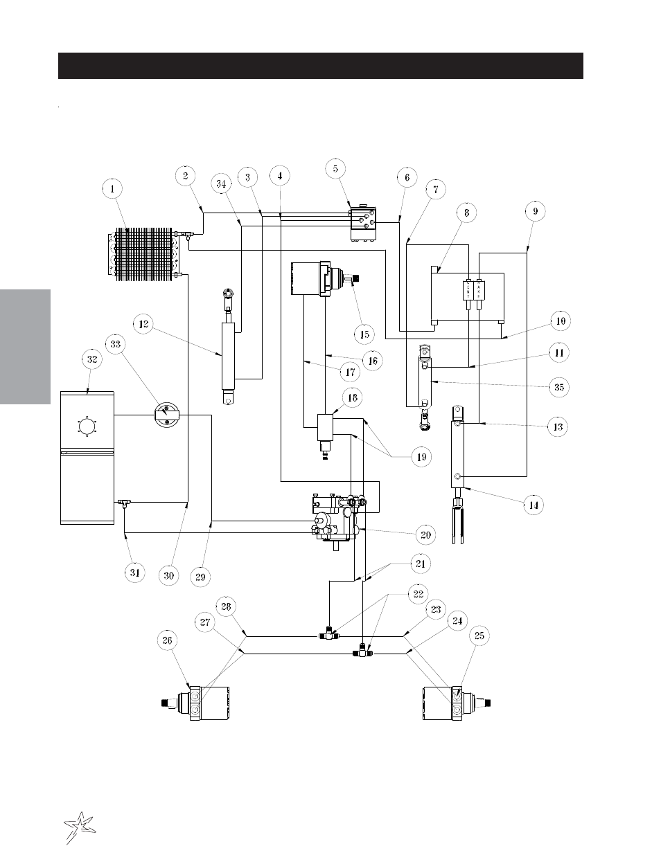 003 hydraulic drawing | Smithco Sand Star I 45-001 Parts & Service Manual User Manual | Page 20 / 160