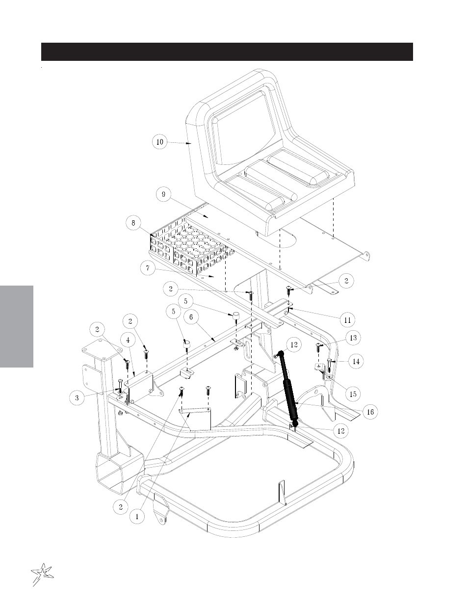 Seat panel drawing | Smithco Sand Star I 45-001 Parts & Service Manual User Manual | Page 26 / 160