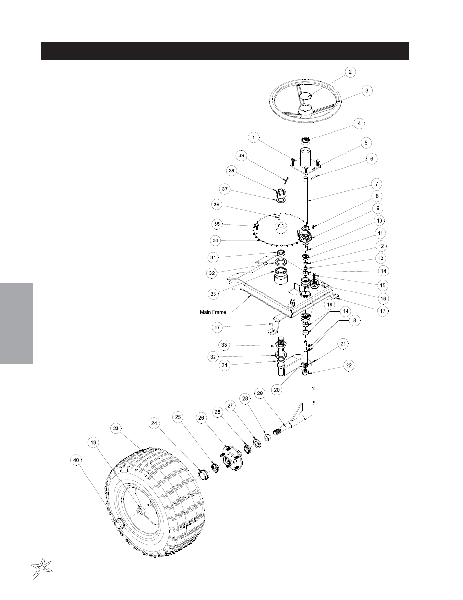 001 front fork drawing | Smithco Sand Star I 45-001 Parts & Service Manual User Manual | Page 28 / 160