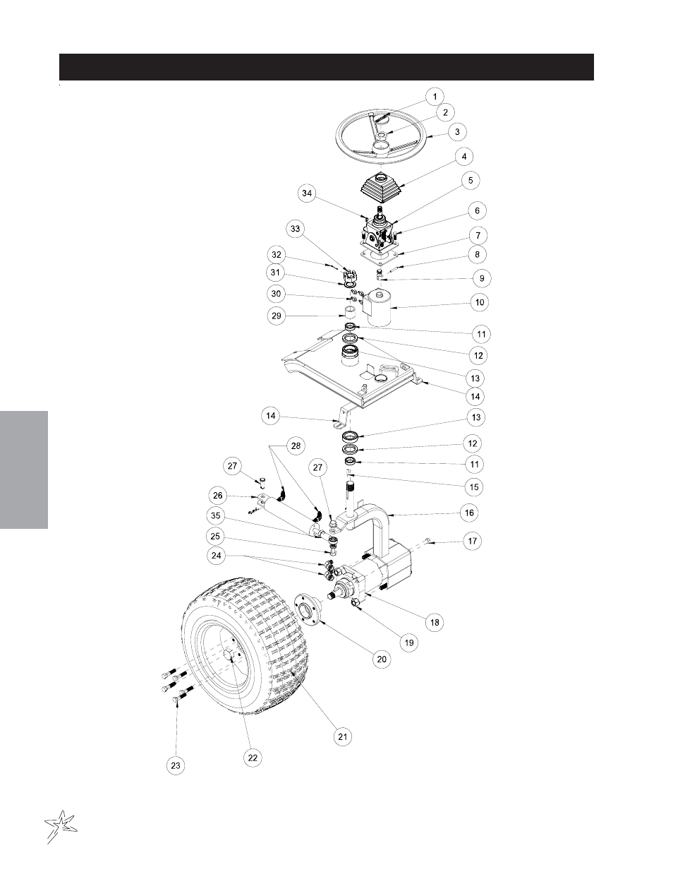 003 front fork drawing | Smithco Sand Star I 45-001 Parts & Service Manual User Manual | Page 32 / 160