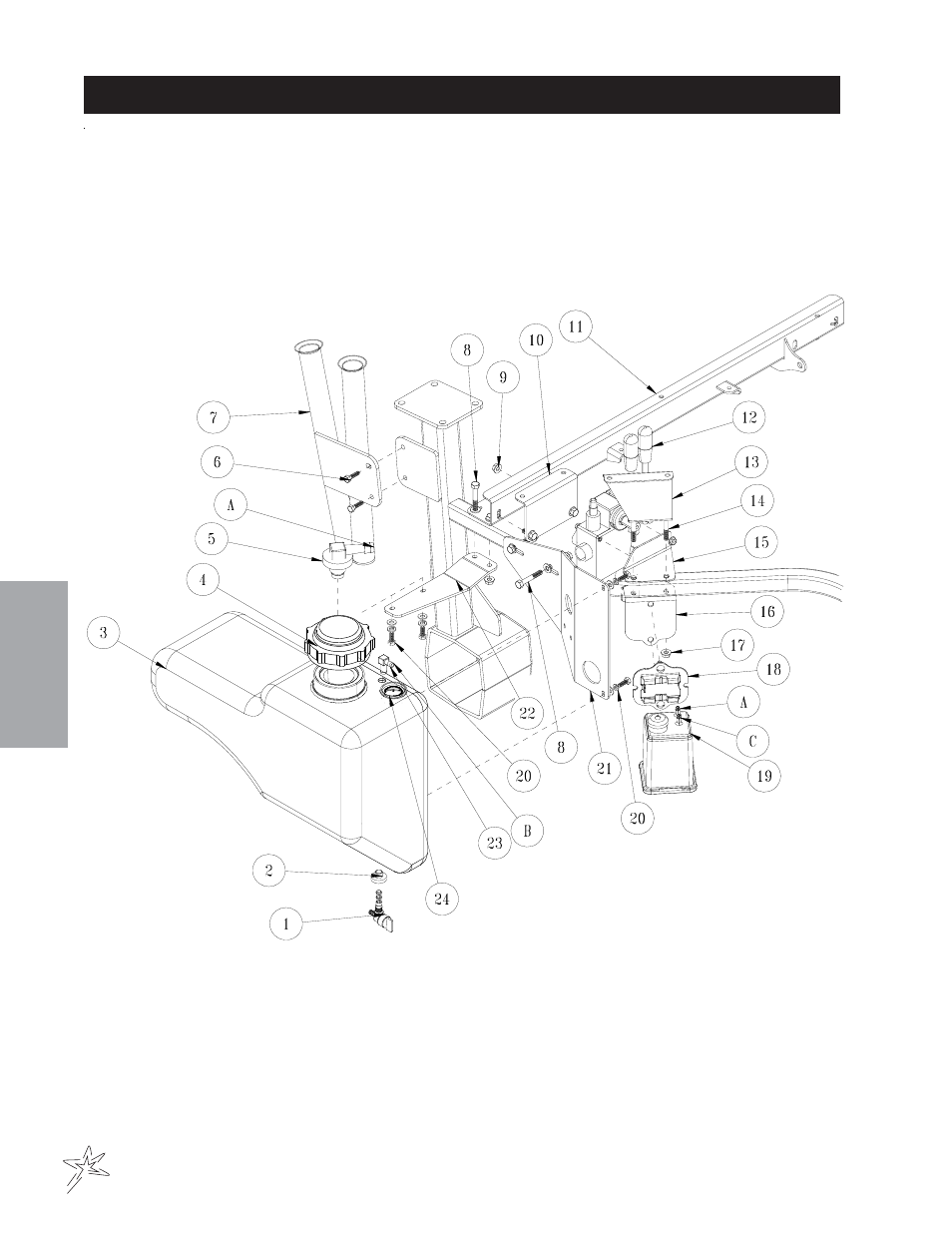 Fuel tank drawing | Smithco Sand Star I 45-001 Parts & Service Manual User Manual | Page 38 / 160