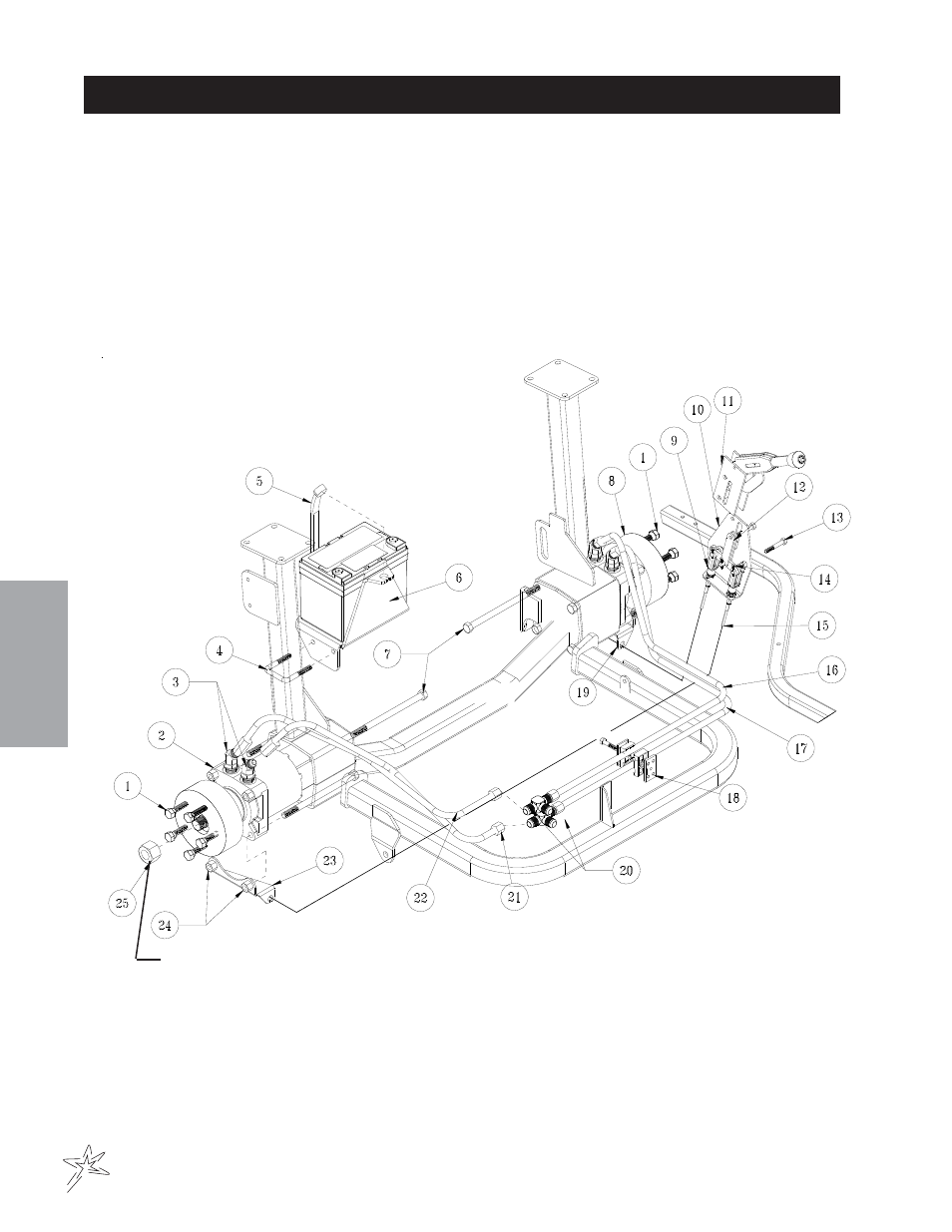 Rear axle drawing | Smithco Sand Star I 45-001 Parts & Service Manual User Manual | Page 52 / 160